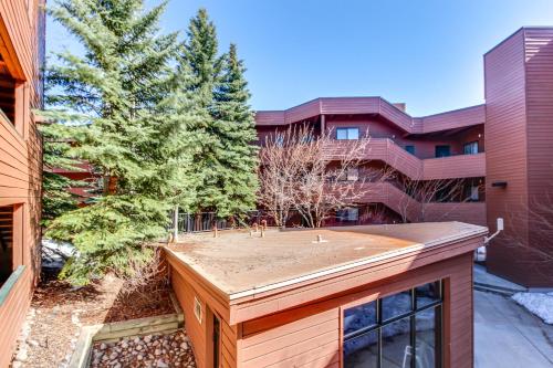 a view of a building from the balcony of a house at Lakeview Marina Place in Dillon
