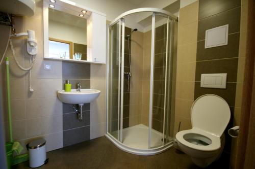 Baðherbergi á Apartmány Apollon Resort Lednice