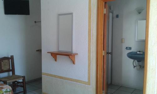 Koupelna v ubytování Hotel Sarabi