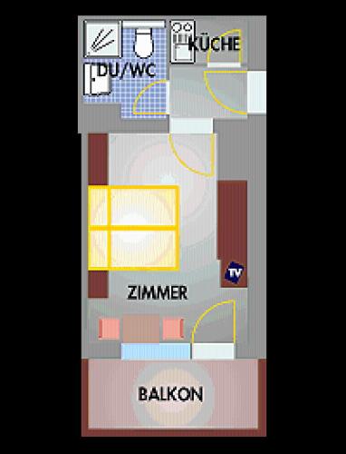 Apparthotel Königの見取り図または間取り図