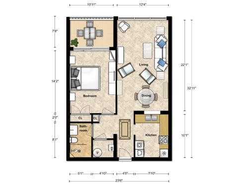 Půdorys ubytování Amelia Island Oceanfront Condo
