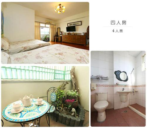 Cama o camas de una habitación en Hou Shan Suiyue Homestay