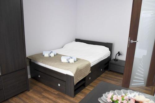Кровать или кровати в номере Apartament Wilga Park