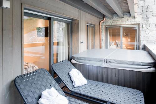 Katil atau katil-katil dalam bilik di Mammoth Lodge by Alpine Resorts