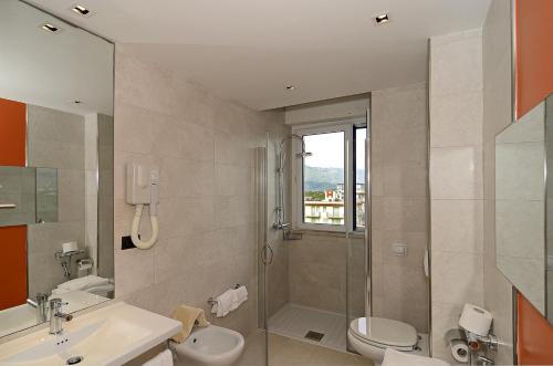 Koupelna v ubytování Hotel Eur