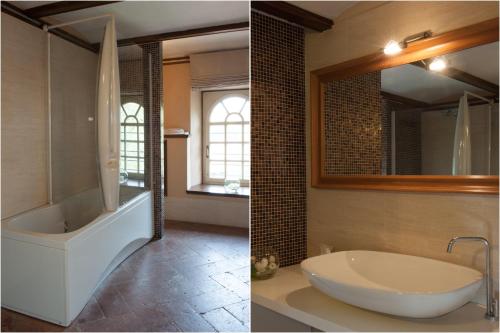 Kúpeľňa v ubytovaní Relais Del Castello Di Oviglio