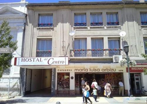 a building with a hospital center in front of it at Hostal Del Centro Talca in Talca