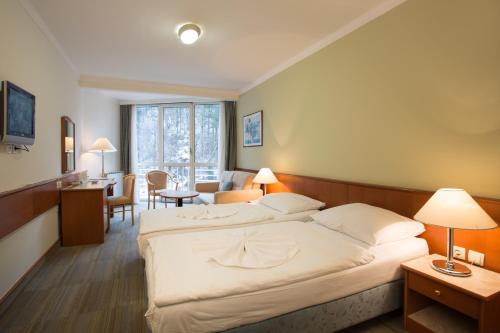 Ліжко або ліжка в номері Hotel Zdravilisce - Thermana Lasko