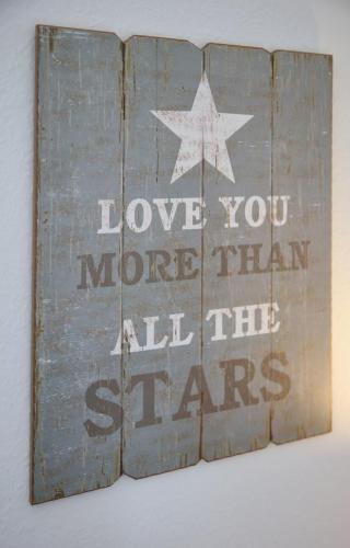 a sign that says love you more than all the stars at Hotel Lammerts in Horn-Bad Meinberg