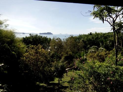 a view of the ocean from the garden at Tabeak View Point in Ko Yao Noi