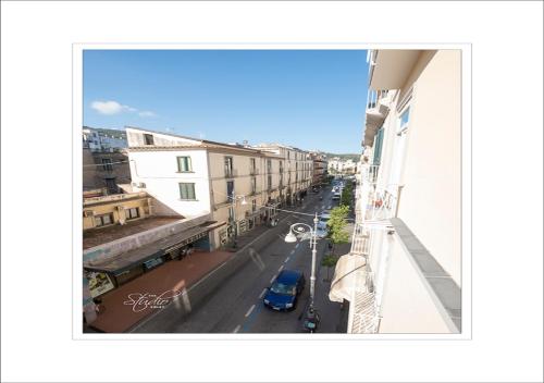 a view of a city street from a building at Orsola Maison in Sorrento