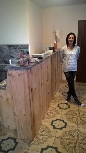 Dapur atau dapur kecil di Privát Bene