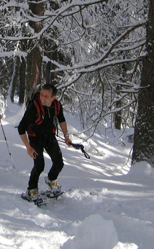 a man on skis in the snow at B&B Dove Comincia la Bella Italia in Beura