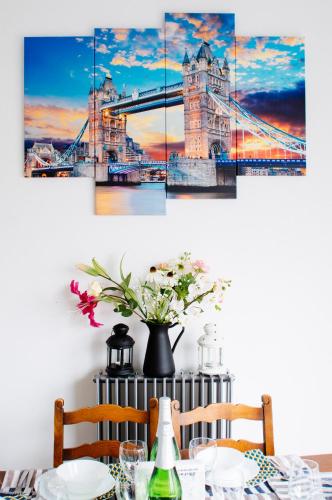 a picture of the tower bridge in london canvas wall art at Grenville in London