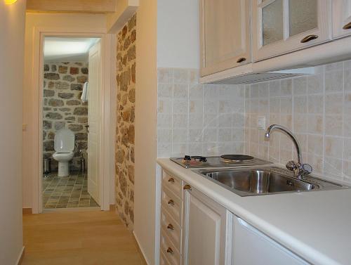 Koupelna v ubytování PortaDelMare deluxe suites
