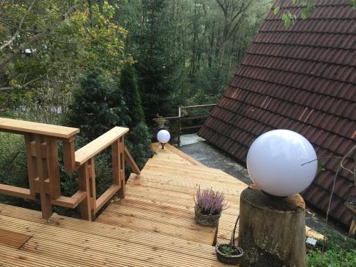 Taman di luar Ferienhaus am Rachental