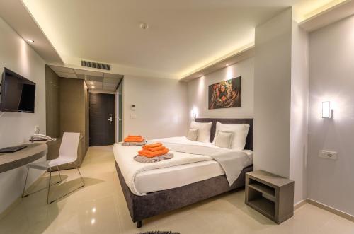 Postel nebo postele na pokoji v ubytování Laki Hotel & Spa
