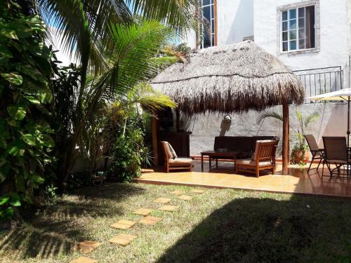 Jardín al aire libre en Casa Nona Azul