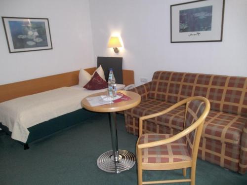 Posezení v ubytování Hotel Am Wald -GARNI-