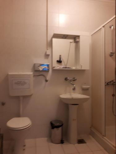 a bathroom with a toilet and a sink at Business Club Selenča in Bač