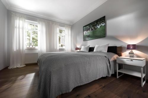 Säng eller sängar i ett rum på Reiterhof und Pension Eichenhof