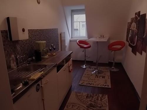 Kuchyň nebo kuchyňský kout v ubytování Privatzimmer