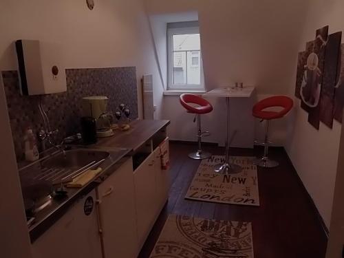 Η κουζίνα ή μικρή κουζίνα στο Privatzimmer
