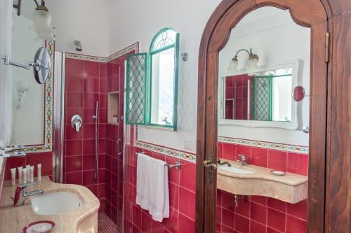 Koupelna v ubytování Hotel Poseidon
