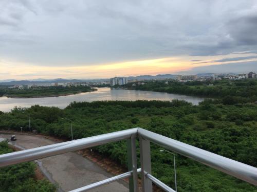 a view of a river from a balcony at Playa y alberca en Zona Marina in Mazatlán
