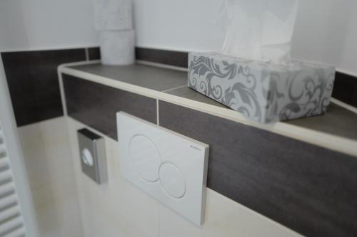 Kuchyň nebo kuchyňský kout v ubytování Hotel Stern