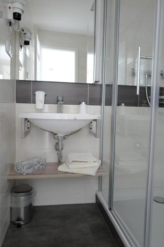 Koupelna v ubytování Hotel Stern