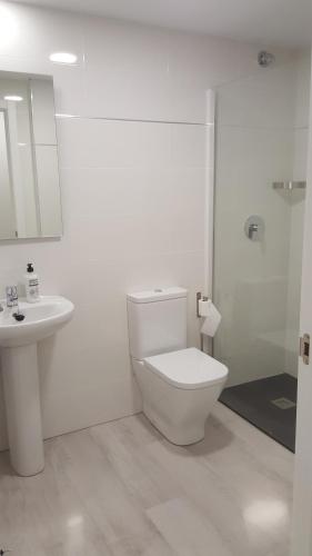 Ένα μπάνιο στο Apartamentos Logroño Centro