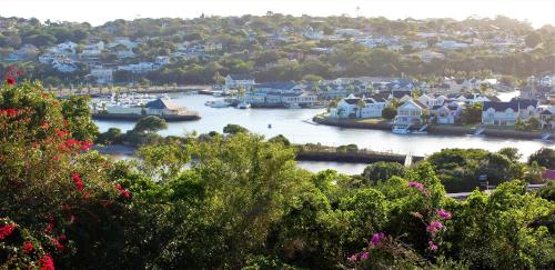 a view of a harbor with boats in the water at Panorama Guest House in Port Alfred