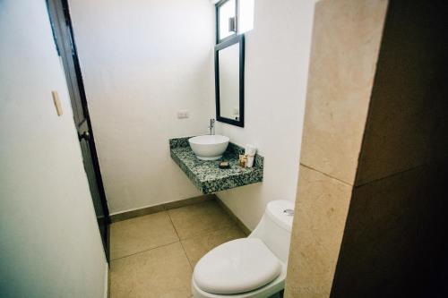 Kylpyhuone majoituspaikassa Hotel Villa de Pescadores