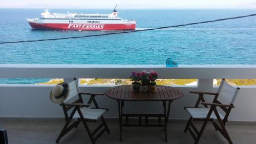 Overlooking the blue sea