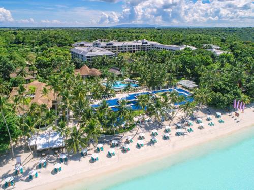 an aerial view of the resort and the beach at Henann Resort Alona Beach in Panglao