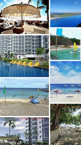 a collage of photos of a beach and buildings at Mactan Newtown Ocean View 360 Degree in Mactan
