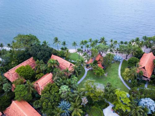 an aerial view of a resort by the ocean at Anantara Hua Hin Resort in Hua Hin