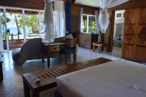 Posezení v ubytování Sangany Lodge