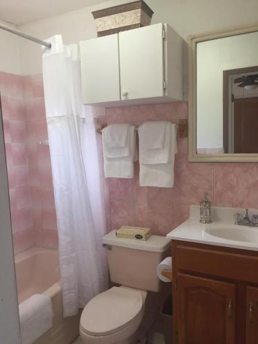 WhitbyにあるSagusta Gardens NCAのトイレと洗面台付きのバスルーム