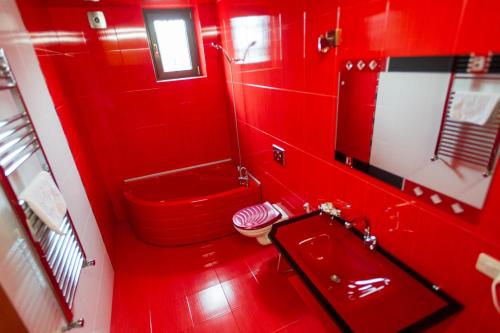Kuchyň nebo kuchyňský kout v ubytování hotel amber