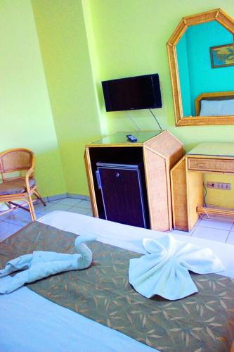 TV a/nebo společenská místnost v ubytování Gaddis Hotel, Suites and Apartments