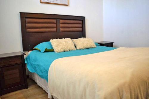 Postel nebo postele na pokoji v ubytování Departamento Avenida Providencia