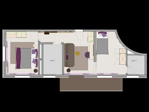 a drawing of a floor plan of a room at Chalet Silvretta Hotel & Spa in Samnaun