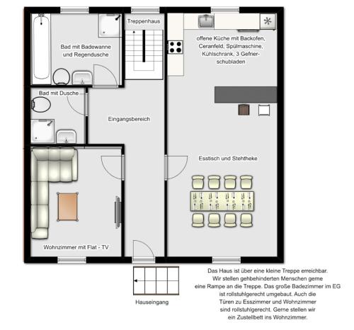 a floor plan of a house at Ferienhaus am Kreuzberg - Nürburgring in Ulmen