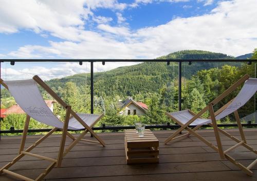 Výhľad na hory alebo výhľad na hory priamo z apartmánu