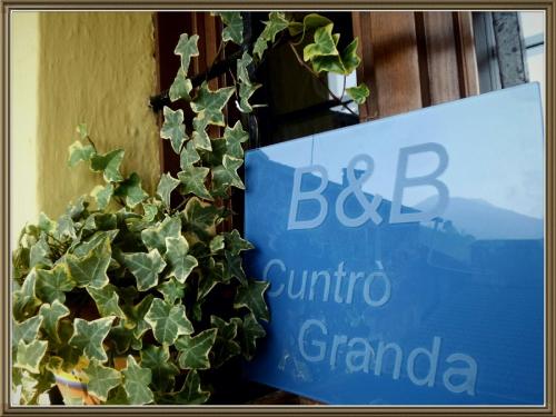 a sign on a building with a plant next to it at Cuntro' Granda in Boves