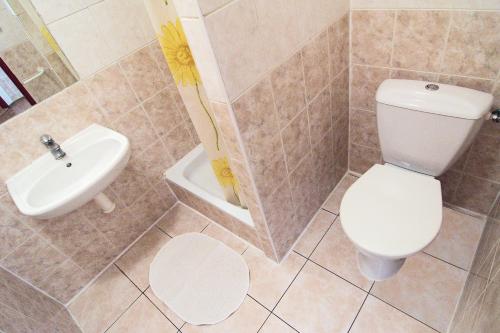 Koupelna v ubytování Hotel Hůrka