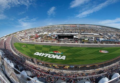 an aerial view of a stadium with a crowd at Daytona Beach Club Studios! in Daytona Beach