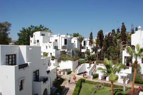 arial view of a white apartment building at Caribbean Village Agador - All inclusive in Agadir